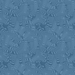 Blue seamless curved polygon pattern background