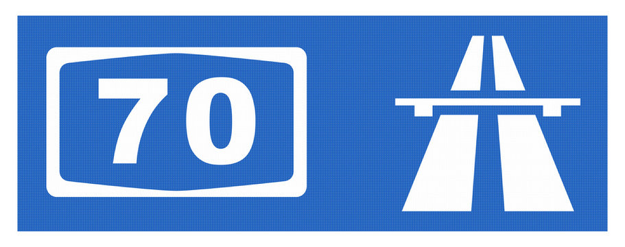 A 70-Symbol mit Reflektierung