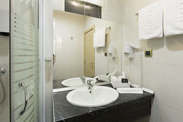 Interior of a hotel bathroom