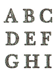 Naklejka premium Alphabet letters 3D