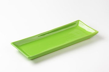 Rectangle green ceramic platter