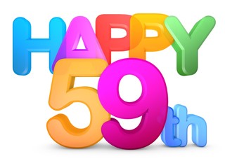 Naklejka premium Happy 59th Title