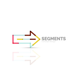 Arrow icon vector logo. Company branding element