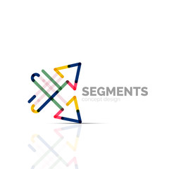 Arrow icon vector logo. Company branding element