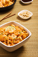 Pad Thai. Thailand's national dishes, stir-fried rice noodles