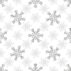 Seamless silvery christmas pattern