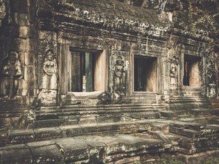 Fototapeta premium Banteay kdei temple, Angkor, Siem Reap, CambodiaSra