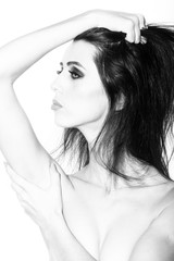 Naklejka premium Naked young woman