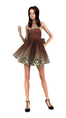 Fashion Model on White