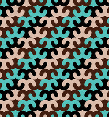 Vector oriental ornamental seamless pattern withhorns element.
