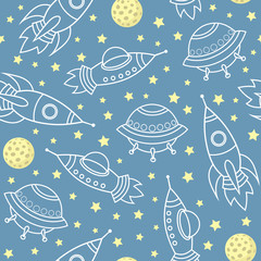 vector seamless space pattern