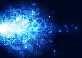 vector illustration Hi-tech digital technology concept, abstract background