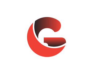 G Red Ribon letter Logo