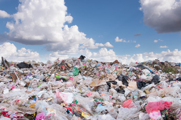 Land of garbage and sky. HDR fusion image