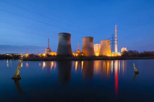 Power Station At Night