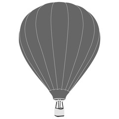 Naklejka premium Grey hot air balloon