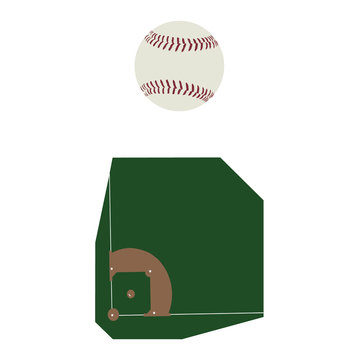 Baseball ball and fiels