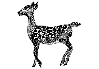 Vector Zentangle Deer - 96379371