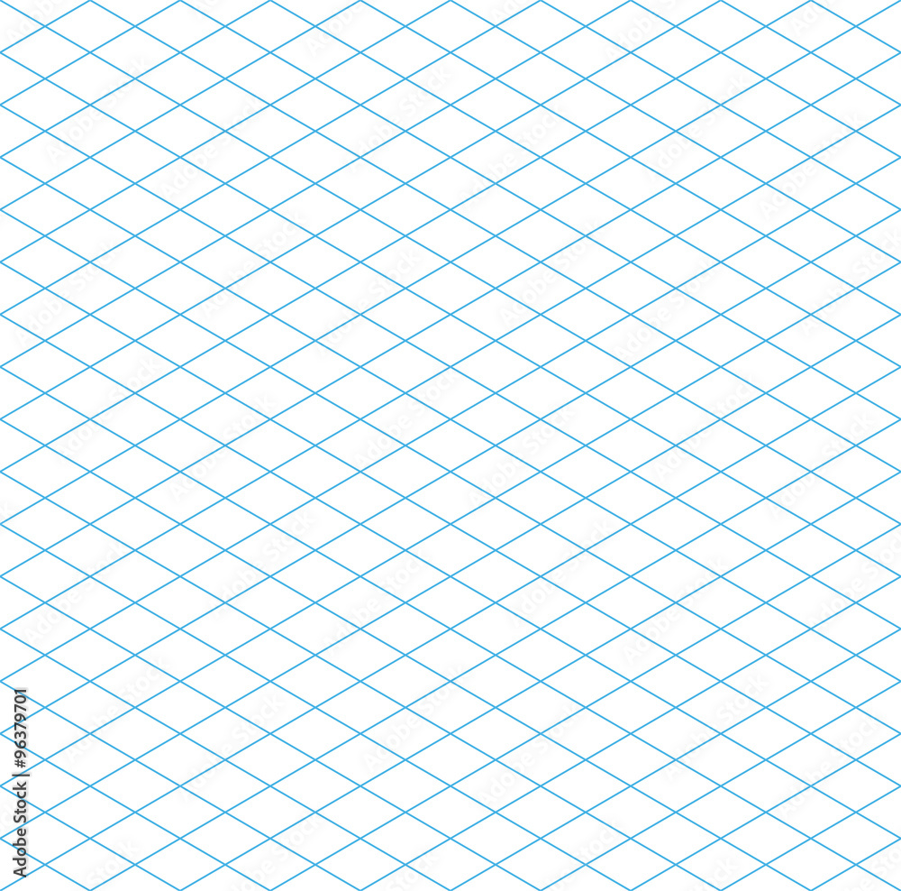 Wall mural Seamless Isometric Grid Pattern