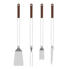 Four bbq utensils