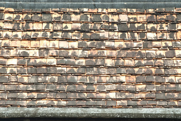 Old ceramic roof tiles from north of Thailand.