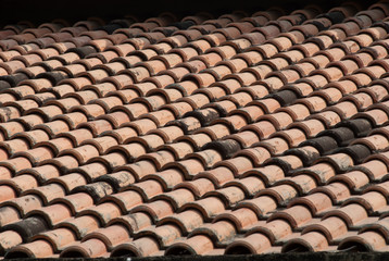 Old ceramic roof tiles from north of Thailand.