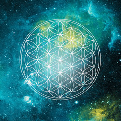 flower of life - unviverse glow - 96381114