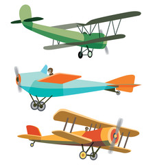 Set of Retro Airplanes © Ziablik