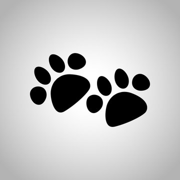 Dog paws print icon