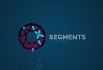 Vector outline minimal abstract geometric logo