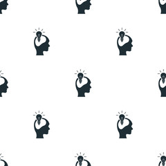 Fototapeta premium Man with idea in his head icon