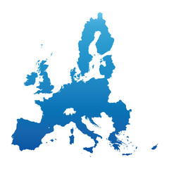 blue map of European Union