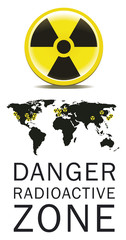 Fototapeta premium danger radioactive zone