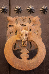 Old fashioned door handle in Spain
