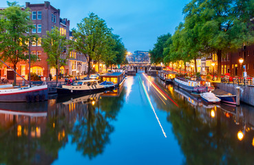 Naklejka na ściany i meble Amsterdam's canals.