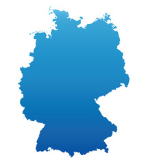 blue map of Germany