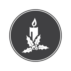 Christmas candle icon