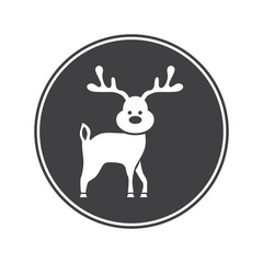 Fototapeta na wymiar Christmas deer icon