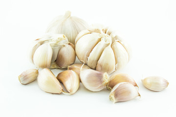 Garlic isolated on white background