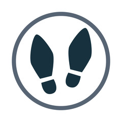 Shoes print icon