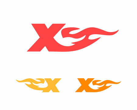 Initial X Fire Logo icon