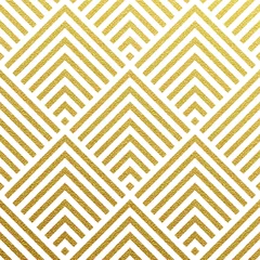 Behang Goud geometrisch abstract Vector geometrisch gouden patroon