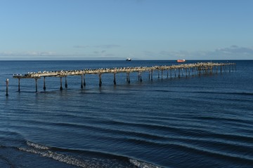 The Strait of Magellan at Punta arenas.