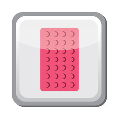 Contraception method pills icon, family and parenthood, pregnancy - vector