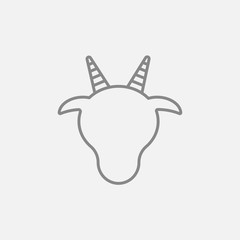 Cow head line icon.