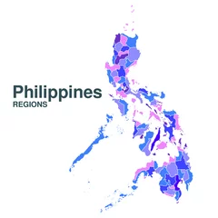 Fotobehang Map of Philippines © Binary