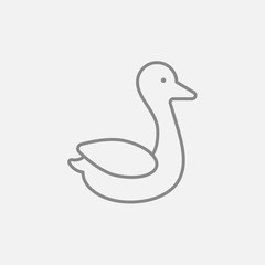 Duck line icon.