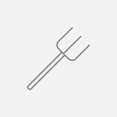 Pitchfork line icon.