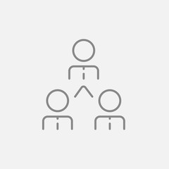 Business team line icon.