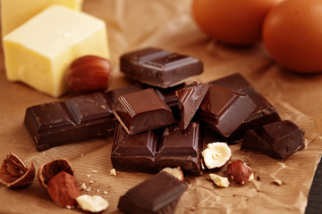 Ingridients for chocolate cake